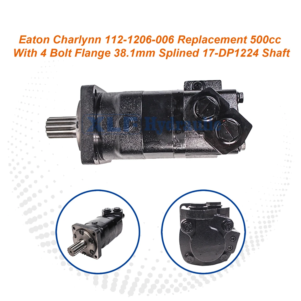 112-1206-006 Eaton Charlynn 500cc Splined Shaft Hidraulik Motor