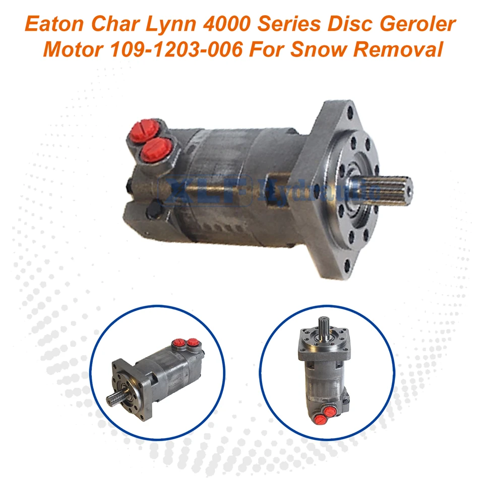 Eaton Char Lynn 4000 Series 109-1203-006 Disc Geroler Hydraulic Motor - Tork Tinggi Untuk Penyingkiran Salji